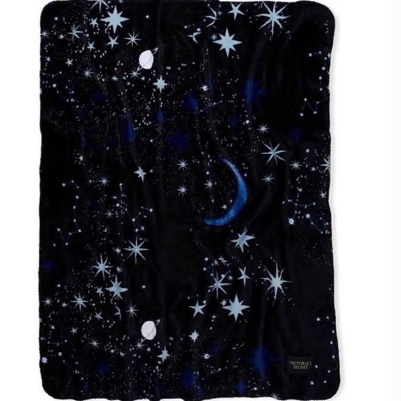 New Victoria’s Secret Cozy Fleece Sherpa Celestial Blanket - Picture 1 of 3